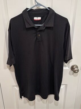 Grand Slam Grey Black Moisture Wickening Polo Shirt Mens U.S. XL